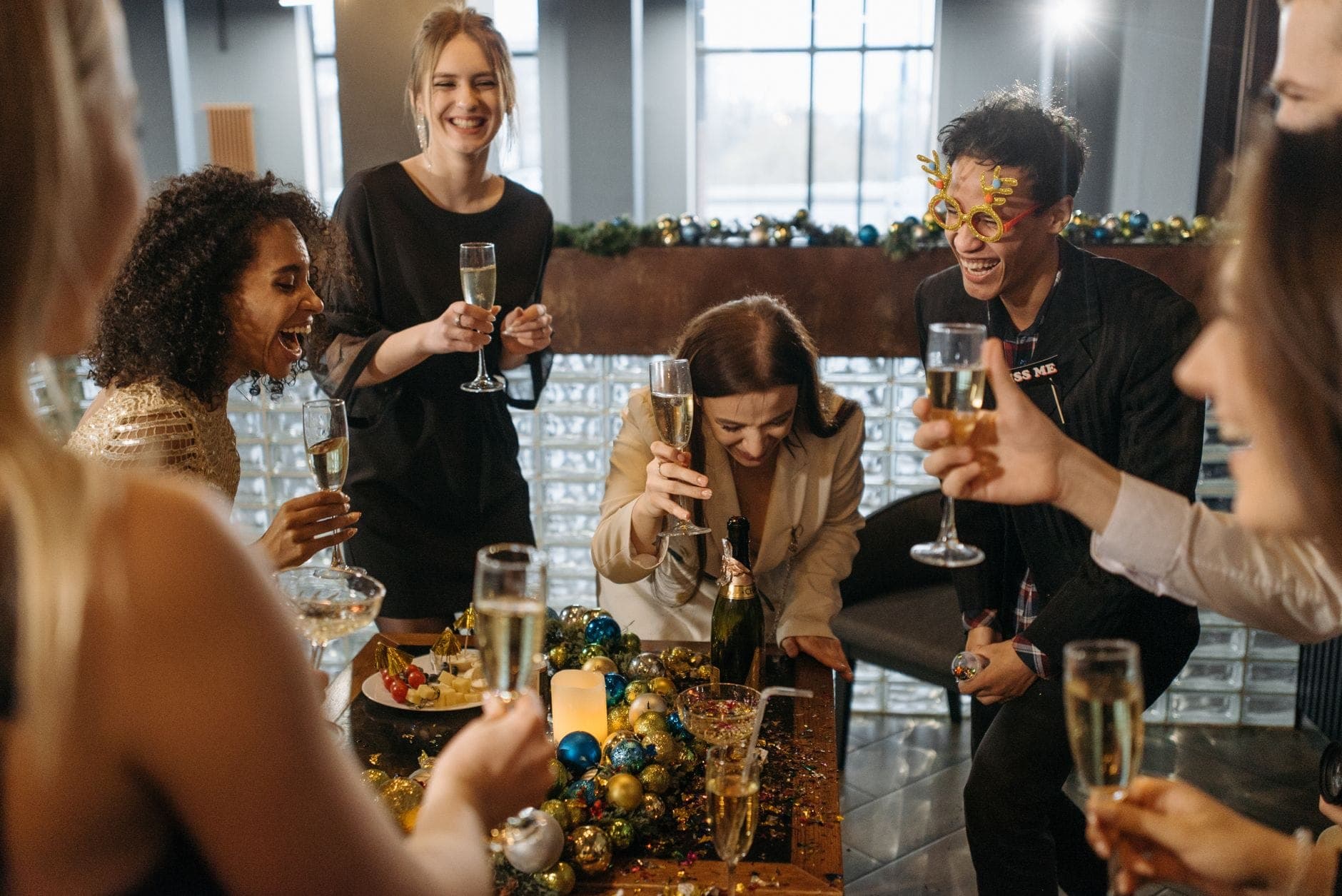 A group of friends celebrating together, the birthdays, anniversaries and milestone nights Maxi Cab Perth drives groups to and from